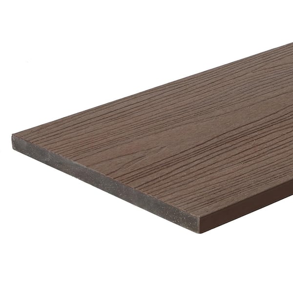 Unbranded 1 in. x 12 in. x 12 ft. Sylvanix Elite Capped Composite Fascia -Cherrywood Square Edge Fully Encapsulated