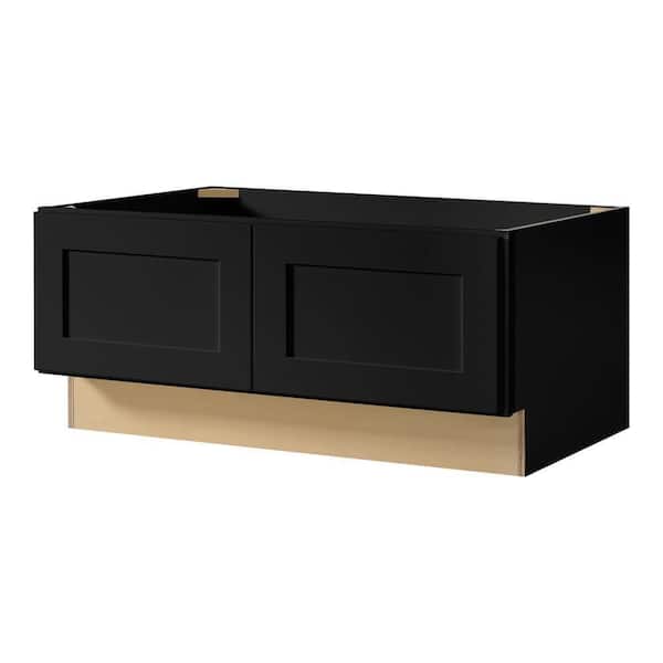 Avondale 36 in. W x 16.5 in. H x 24 in. D Ready To Assemble Plywood Shaker Bench Base in Raven Black