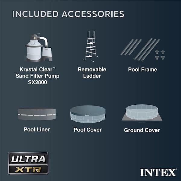 Ultra XTR 26 ft. Round 52 in. Deep Above Ground Pool Set