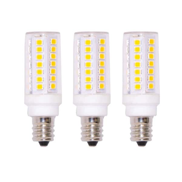 60-Watt Equivalent T6 Dimmable Clear E11 LED Light Bulb in 3000K Soft White (3-Pack)