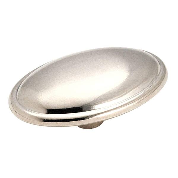 Amerock 1-11/16 in. Brushed Chrome Oval Cabinet Knob