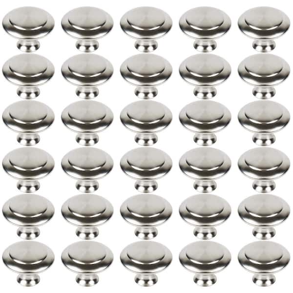 silver dresser knobs Yihata 1 inch Drawer Knob, 12 Pack Kitchen Cabinet Knobs, Drawer Pulls, Size: 12pcs/set offering a lightweight yet durable solution LAIFUCAM 30 Pack Brushed Nickel