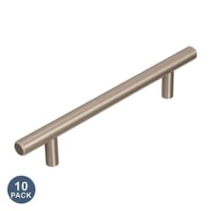 Bar Pulls 5-1/16 in. (128mm) Modern Sterling Nickel Bar Cabinet Pull (10-Pack)