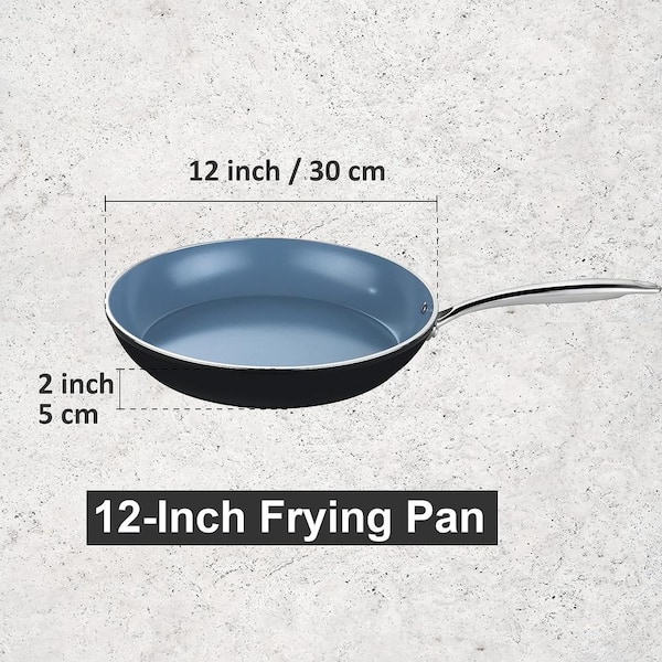 BergHOFF Balance Non-Stick Ceramic Frying Pan 12.5, Recycled Aluminum, Moonmist