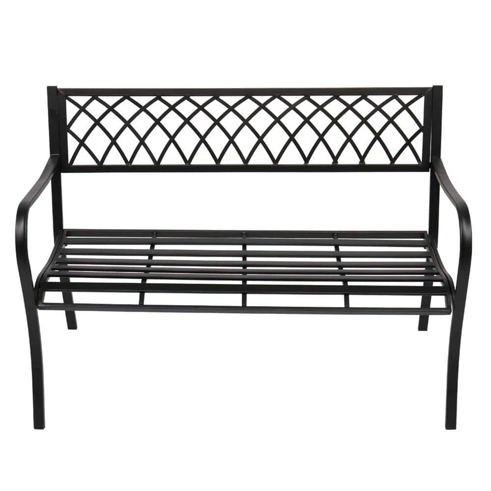 47 in. 2-Person Metal Outdoor Bench