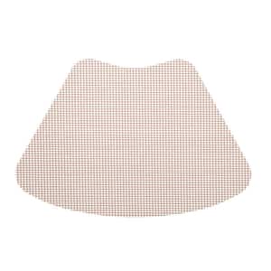 Fishnet 19 in. x 13 in. Tan PVC Covered Jute Wedge Placemat (Set of 6)