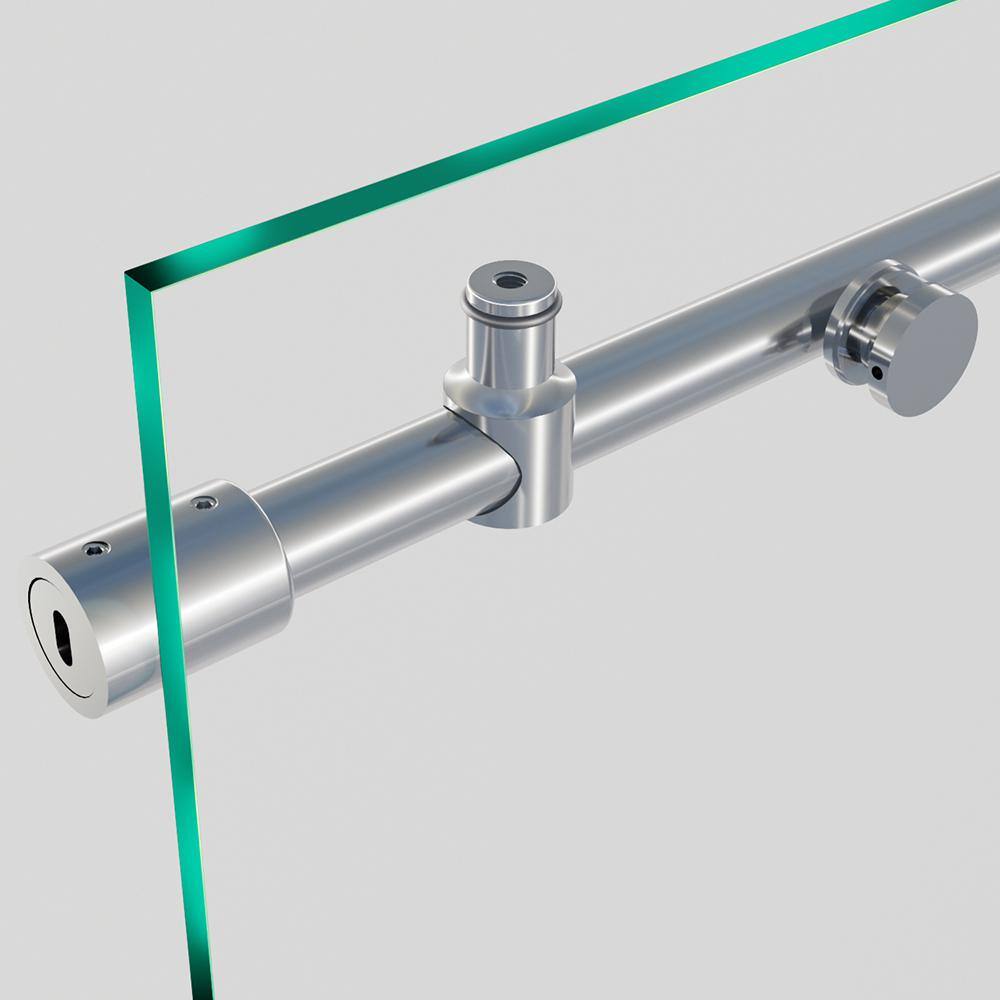 Eclipse 56"-60" Chrome Frameless Sliding Tub Door