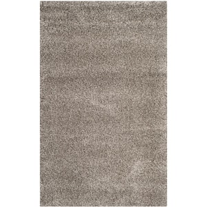 Milan Shag Gray 4 ft. x 6 ft. Solid Area Rug