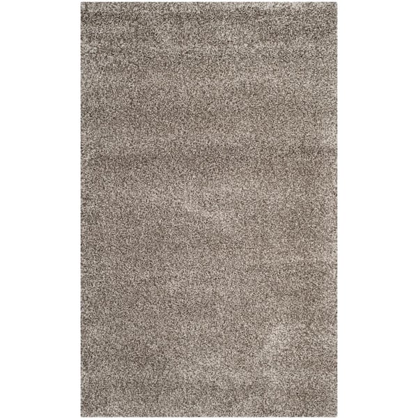 Milan Shag Gray 4 ft. x 6 ft. Solid Area Rug