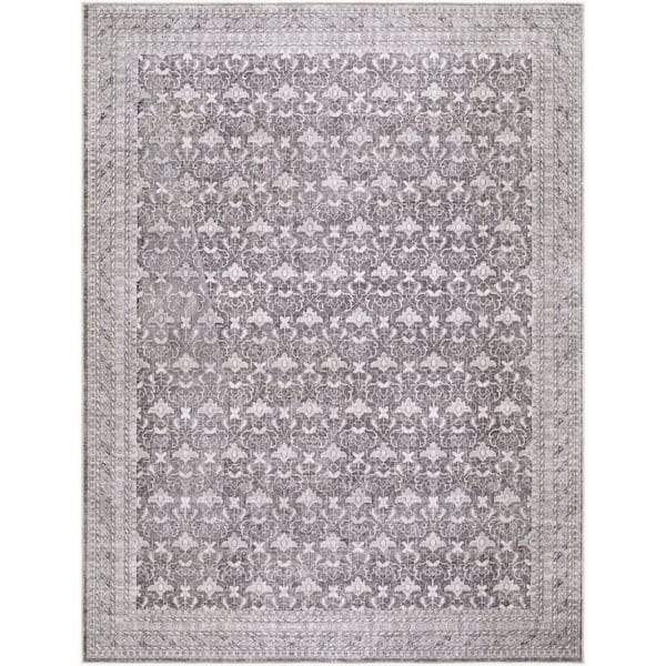 Galey Alix Brodie 2 ft. L x 2 ft. W Light Beige Border Machine Washable Indoor/Outdoor Area Rug