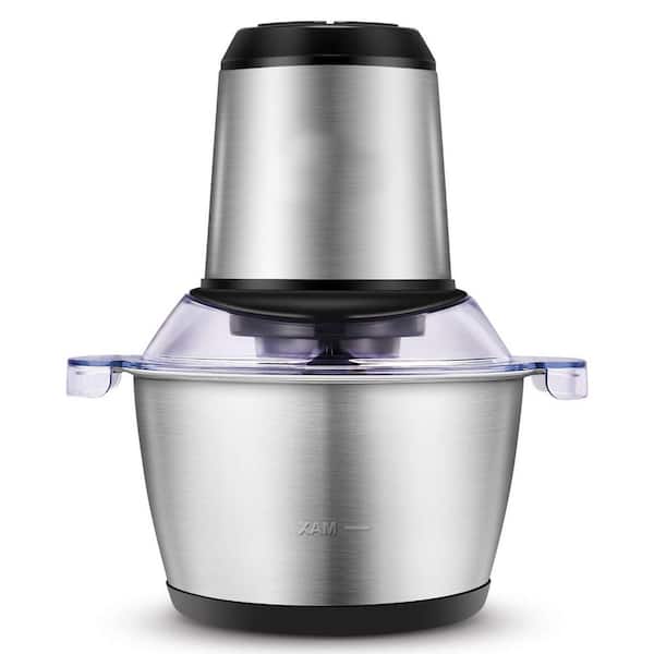 Electric Food Processor with 4 Blades, 2L Stainless Steel Bowl, 350W Motor for Chopping, Grinding, Mixing, Blending