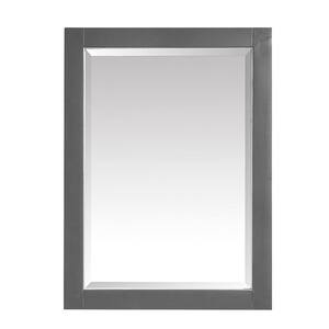 Allie 24 in. W x 32 in. H Framed Rectangular Bathroom Vanity Mirror in Twilight Gray finish