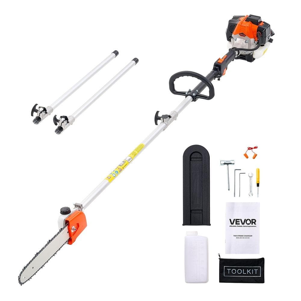 Gas Pole Saw 25cc 2-Cycle with 12 in Bar 23 fl.oz Fuel Tank 7-12 ft Extendable Tree Trimmer Chainsaw price history on PriceWatchPro