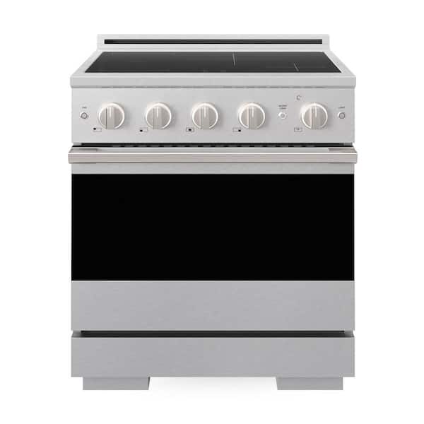 30 in. 4.2 cu. ft. Marino Induction Range with 4 Burner Elements and Electric Convection Oven in Satin Stainless Steel