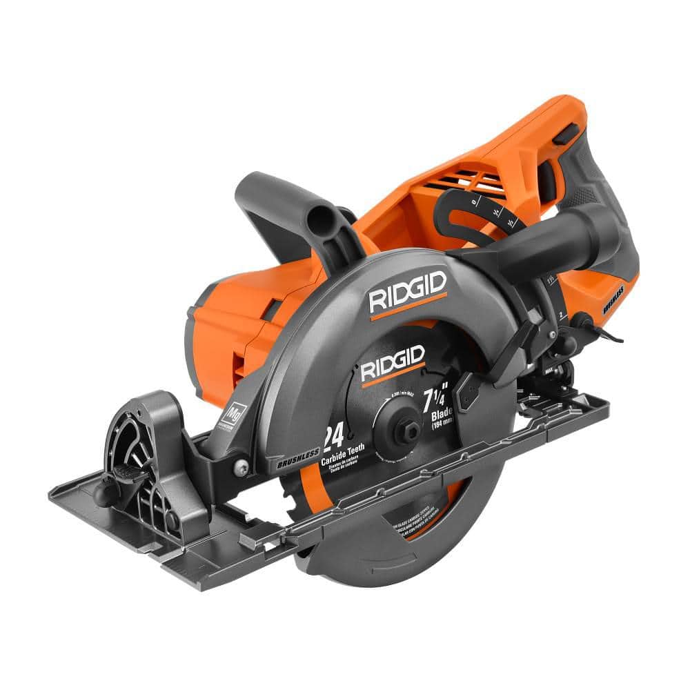 RIDGID 18V Brushless Cordless 7-1/4 Rear Handle Circular Saw (Tool  Only) R8658B The Home Depot