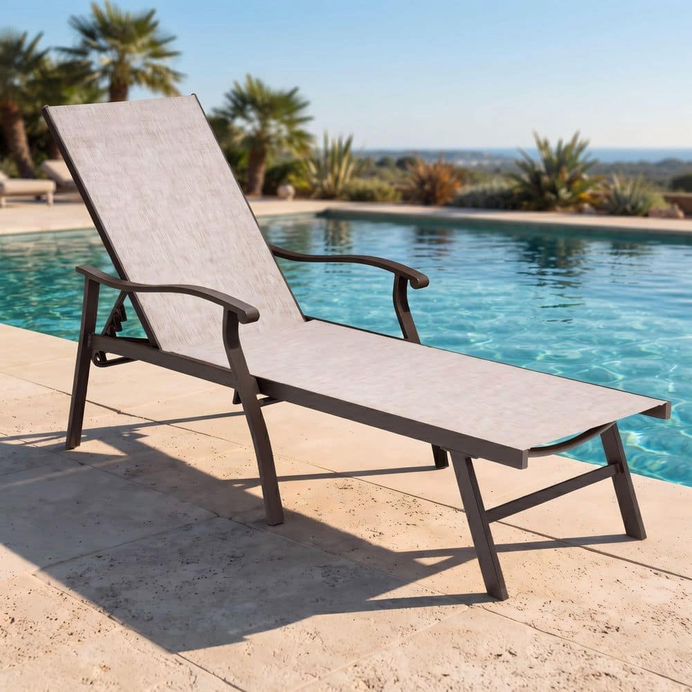 Crestlive Products Classic Brown 1-Piece Metal Adjustable Outdoor