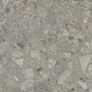 Frammenta Square 12 in. x 12 in. Dark Grey Porcelain Mosaic Tile (10.66 sq. ft./Case)