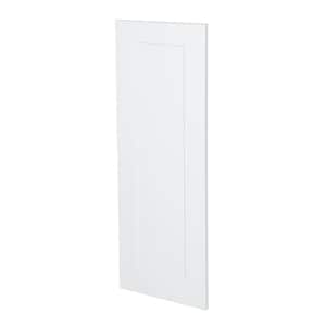 White Shaker Slab Style Wall Kitchen Cabinet End Panel (12 in W x 0.75 in D x 30 in H)
