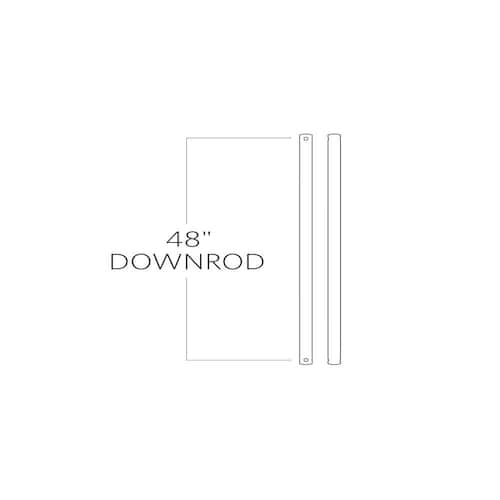 48 in. Satin Brass Indoor/Outdoor Ceiling Fan Extension Downrod Lighting