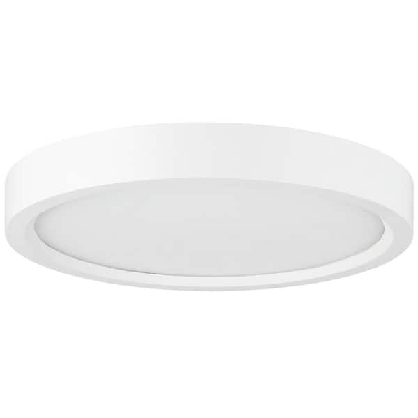 Sunlite 5.5 in. White Selectable CCT Dimmable Flush Mount Integrated LED Light Fixture (1-Pack)