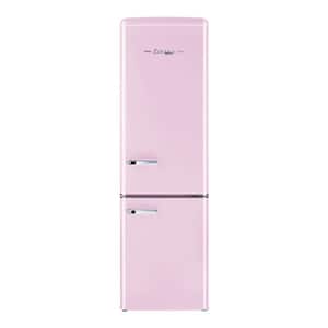 Classic Retro 21.6 in. 8.7 cu. ft. Retro Bottom Freezer Refrigerator in Bubblegum Pink, ENERGY STAR