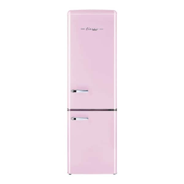 Classic Retro 21.6 in. 8.7 cu. ft. Retro Bottom Freezer Refrigerator in Bubblegum Pink, ENERGY STAR