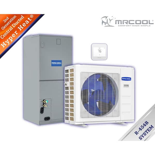 2nd Gen Central Ducted Hyper Heat Complete System 36,000 BTU 3-Ton 17.4 SEER2 Heat Pump and Air Handler-230-Volt-R454B