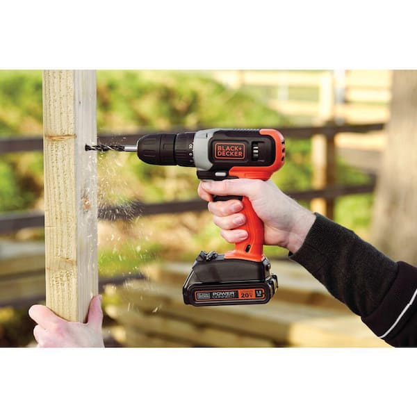 BLACK+DECKER LBXR20 20-Volt MAX Extended Run Time Lithium-Ion Cordless To  with BLACK+DECKER LDX120C 20V MAX Lithium Ion Drill / Driver