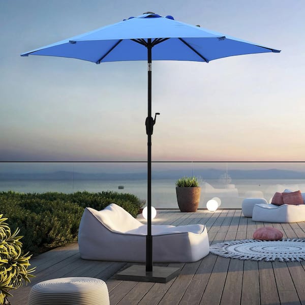 SERGA 7.5 ft. Outdoor Tilt and Crank Market Patio Umbrella in 
