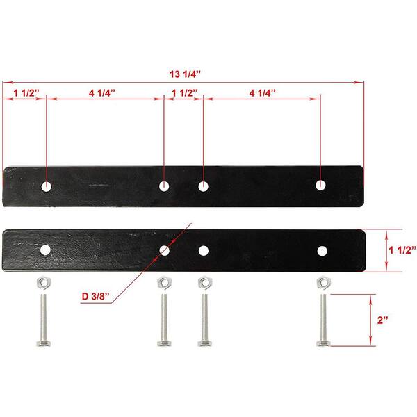 ALEKO Driverway Gate Universal Gate Attach Metal Bracket for Swing Gate Openers Set of 2