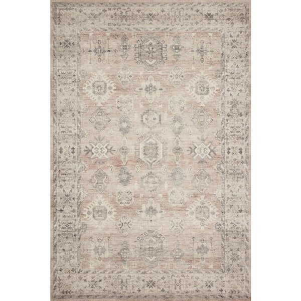 LOLOI II Hathaway Java/Multi 1 ft. 6 in. x 1 ft. 6 in. Sample Traditional Distressed Printed Area Rug