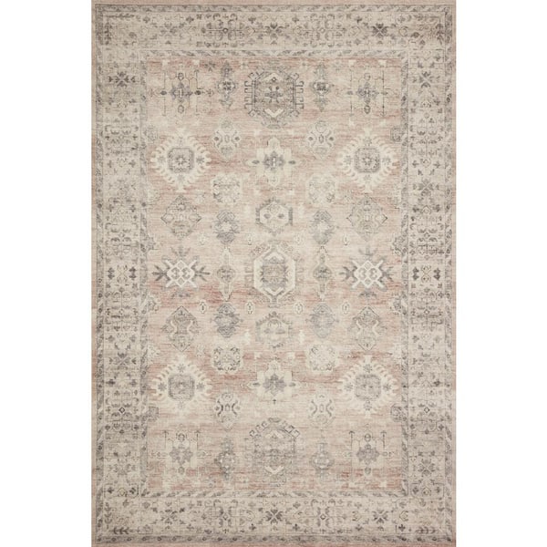 LOLOI II Hathaway Java/Multi 5 ft. x 7 ft. 6 in. Traditional Distressed Printed Area Rug