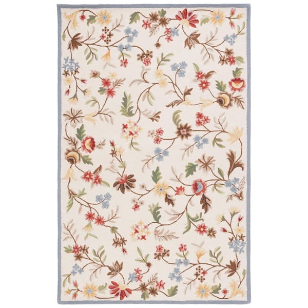 Chelsea 5 ft. x 8 ft. Ivory/Green Traditional Floral Vine Area Rug