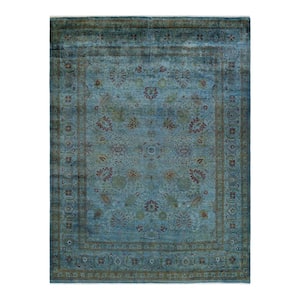 Blue 8 ft. 0 in. x 10 ft. 3 in. Fine Vibrance One-of-a-Kind Hand-Knotted Area Rug