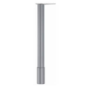 25 5/8 in. (650 mm) Gray Steel Adjustable Round Table Leg