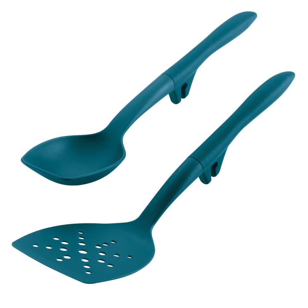 Rachael Ray Tools and Gadgets Teal Lazy Flexi Turner and Scraping Spoon ...