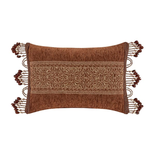 J QUEEN NEW YORK INC Harvena Polyester Harvest Boudoir Decorative Throw Pillow 15 in. X 22 in.