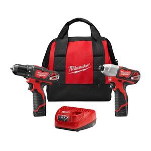M12 12V Lithium-Ion Cordless Drill Driver/Impact Driver Combo Kit w/Vacuum, Reciprocating Saw Jig Saw and Multi-Tool