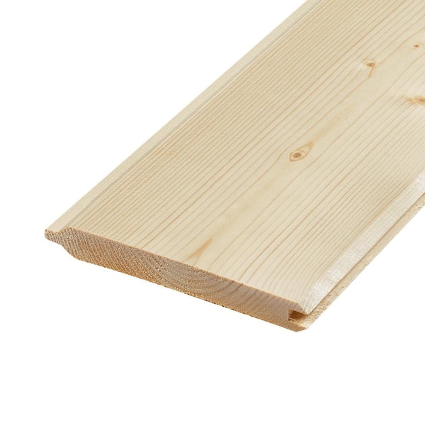 Edge 1 in. x 8 in. x 4 ft. Unfinished Pine Tongue and Groove Shiplap Siding Board (6-Pack)