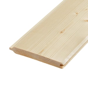 1 in. x 8 in. x 4 ft. Unfinished Pine Tongue and Groove Shiplap Siding Board (6-Pack)