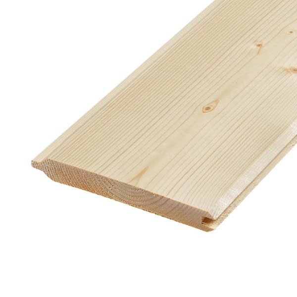 UFP-Edge 1 in. x 8 in. x 4 ft. Unfinished Pine Tongue and Groove Shiplap Siding Board (6-Pack)
