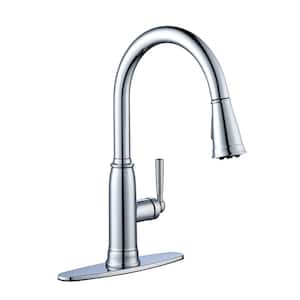 Caldera Single Handle Classic Elegance Pulldown Sprayer Kitchen Faucet in Stainless Steel