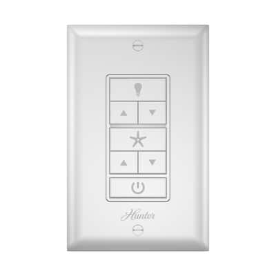 Universal Damp Rated Ceiling Fan Wall Remote Control White