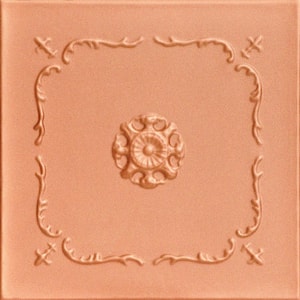Bourbon Street Copper Penny 1.6 ft. x 1.6 ft. Decorative Foam Glue Up Ceiling Tile (21.6 sq. ft./case)