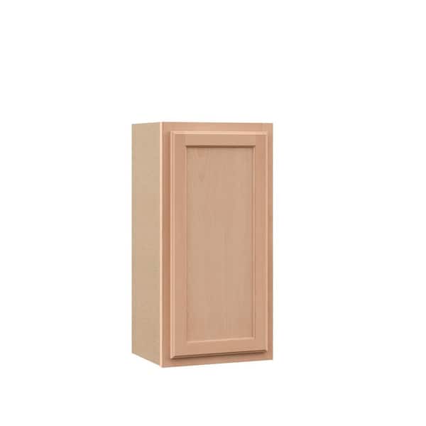 Recessed Panel 15 in. W x 12 in. D x 30 in. H Assembled Wall Kitchen Cabinet in Unfinished