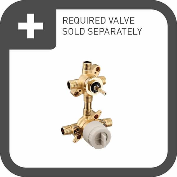Voss M-CORE 3-Series 2-Handle Shower Trim Kit with Integrated Transfer Valve in Brushed Nickel (Valve Not Included)