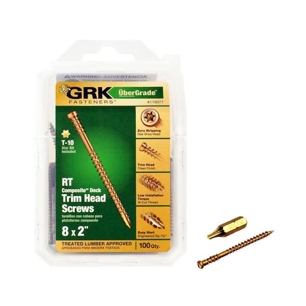 GRK Fasteners #8 x 2 in. Star Drive Composite Trim Head Deck Screw (100-per Pack)