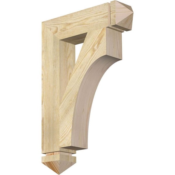 Ekena Millwork 4 in. x 26 in. x 18 in. Douglas Fir Westlake Arts and Crafts Rough Sawn Bracket