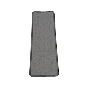 Escalade Gray 9 in. x 26 in. Modern Soft Cozy Non Slip Stair Treads Cover (Set of 13)