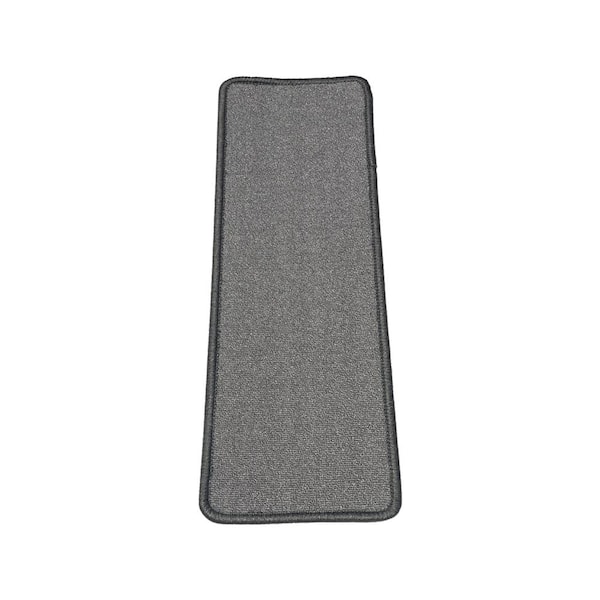 Non-Slip Stair Tread Cover Stain Resistant 9 in Set of 13 Dark Grey x 26 in 